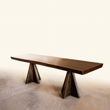 美式铁艺实木餐桌茶桌原木复古长方形办公桌工作台电脑桌酒吧桌子