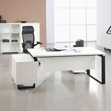 办公家具老板办公桌黑白色大班台新款经理主管办公电脑桌简约时尚