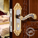 力霸琥珀高档门锁欧式室内门锁三件套欧式锁具三件套卧室房门锁