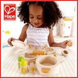 包邮德国hape儿童玩具 3岁以上益智过家家厨房餐具组合 女孩玩具