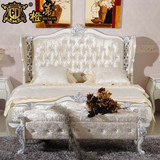 橙蒂新古典家具 婚床1.8米双人床 新古典床公主床 白色布艺床布床