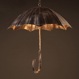 创意复古雨伞吊灯loft工业风做旧铁艺咖啡馆网咖吧台个性艺术吊灯