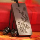 个性创意礼品雕刻黑檀木钥匙扣男手机链汽车免费刻字可爱定制