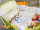 好孩子维尼熊婴儿床上用品套件 两用被子枕头床围宝宝床品五件套