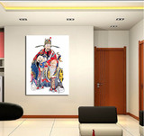 玄关装饰画 财神 无框画 现代客厅创意家居壁画 风水简约挂画单幅