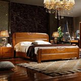 实木床1.8米双人床橡胶木婚床热销经济型1.5M现代中式储物高箱床