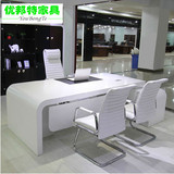 上海办公家具厂家直销白色烤漆办公老板桌总裁主管经理桌简约时尚