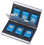 日本SANWA SUPPLY FC-MMC5SD SD卡专用收藏盒 银色