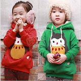 高档韩版儿童装女童春秋装长袖抓绒连帽衫3-4-5-6-7岁8-9小孩卫衣