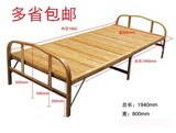 碳化折叠竹床1.5米双人床简易床行军床陪护床单人午休床1.2米包邮
