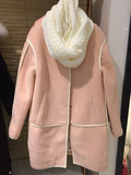 lagogo拉谷谷2015冬新款女大衣茧形显瘦时尚毛呢外套美EDC363H553