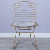 镂空铁丝椅铁艺餐椅贝尔托亚餐椅伊姆斯比基尼椅loft金色椅子