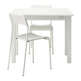 宜家代购 IKEA 比约斯/ 阿德 一桌二椅, 可伸缩餐桌多用桌