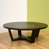 依多维 圆餐桌 可带转盘 卢森堡IDD-1061 黑橡木贴面现代简约