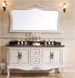 科勒浴室柜简约现代欧式仿古组合大理石台面橡木落地卫浴柜镜定制