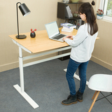 启健 手动手摇升降桌电动智能可升降办公桌站立式电脑桌1.2米101A