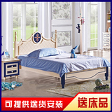 韩式儿童床男孩单人床青少年王子床 儿童家具组合 小孩床高箱床