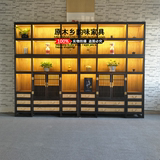 老榆木免漆展柜现代新中式简约书柜精品实木搁板置物架陈列展示柜