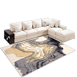 进口土耳其地毯客厅茶几现代中式抽象可定制书房加厚卧室床边地毯