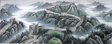 鰁鯪轩-莫竹林纯手绘小六尺山水长城国画作品X6SS-5286