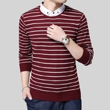 2016新款春季衬衫领学生装毛衣男青年长袖韩版宽松薄款羊毛针织衫