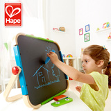 D-德国Hape 多功能双面画板 儿童便携画板 宝宝木质写字板