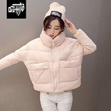 棉衣女短款2016冬季新款女版面包服棉服学生外套韩国蝙蝠袖小棉袄