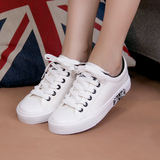 白色帆布鞋女鞋40码韩版平底中学生小白鞋板鞋单鞋大码女鞋41-43