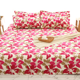 乡云布怡植物花卉经典老粗布纯棉床单单件被单学生双人床被单床罩
