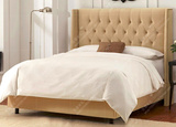 订制高端婚床美式现代布艺拉扣床地中海简约皮艺软包床1.5米1.8米