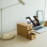 梵瀚桌面收纳盒 抽屉式创意实木客厅小储物柜 迷你办公室置物架子