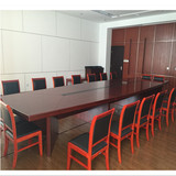 办公家具 油漆实木贴皮会议桌 开会桌 洽谈桌长条桌 会客接待桌椅