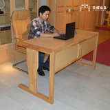 荣耀家具 原木色书桌1.5米长简约电脑桌写字台 新款好家庭办公桌