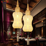现代新中式吊灯羊皮灯圆形创意过道灯笼仿古餐厅书房个性装饰灯具