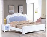 现代中式1.8米实木床 简约储物进口橡木婚床 象牙白1。5米双人床