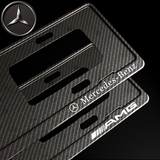 适用于奔驰AMG巴博斯汽车高档车牌架车牌框牌照框架新交规碳纤维