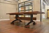 复古美式餐桌椅组合水管酒吧桌椅实木餐桌书桌简约沙发桌椅电脑桌