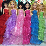 芭比娃娃婚纱公主12关节30厘米3D真眼珠儿童女孩玩具换装衣服套装