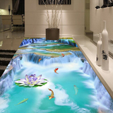瓷砖3D地砖 卫生间地板砖 客厅过道瓷砖 海洋风自然风景立体画