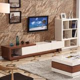 电视柜 可伸缩钢化玻璃电视柜地柜简约客厅储物电视柜创意电视柜