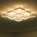 简约现代客厅创意吸顶灯餐厅卧室书房个性方形铝材吸顶灯饰灯具