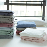 水洗棉纯色床笠单件 简约纯棉单双人床单素色全棉床罩床套单品