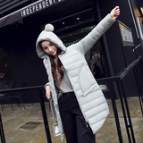 秋冬季新款时尚修身轻薄款棉袄女中长款韩版学生保暖羽绒棉服外套