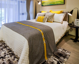 现代简约样板房间床品多件套定制软装别墅酒店床上用品十件套原创