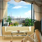 5D立体风景壁画拓展空间视觉客厅电视沙发卧室背景墙壁纸墙纸阳台