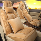 16年冬季羽绒加厚座套大众Polo GTI保暖全包座垫专用毛绒汽车坐垫