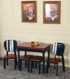 地中海餐桌椅组合 美式乡村实木餐桌小户型饭桌田园风格创意
