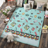 卡通加厚地毯 活性全棉绗缝地垫 韩国儿童防滑宝宝爬行垫 可水洗