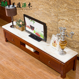 现代客厅电视柜大理石面中式简约实木小户型储物厅柜田园式电视柜