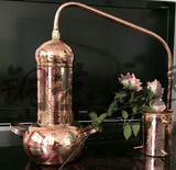 纯手工铜制蒸馏器油水分离器传统工艺定做小型精油古法蒸馏纯露机